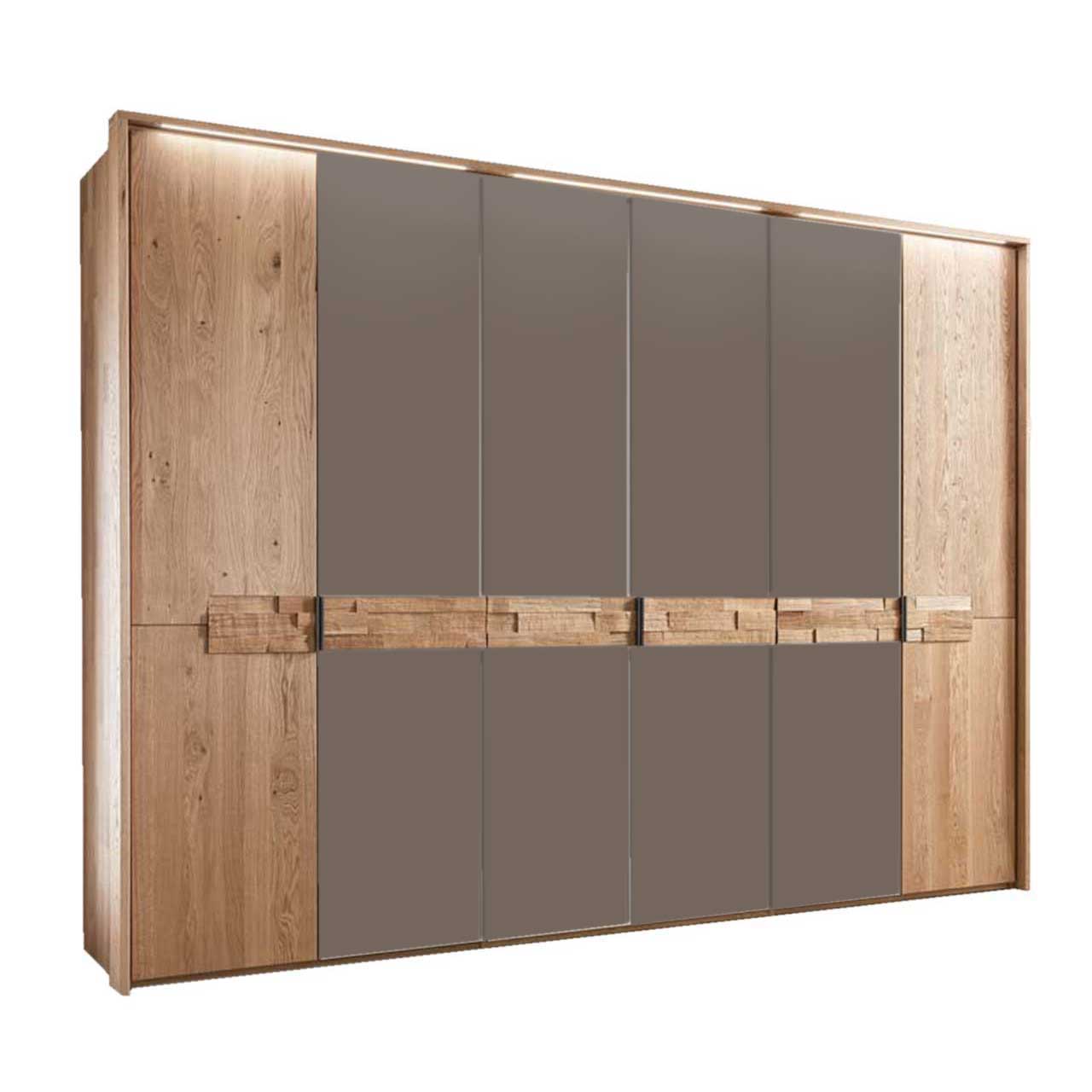 WSM 2800 - Kleiderschrank 6-türig in Pasolspiegel Bronze