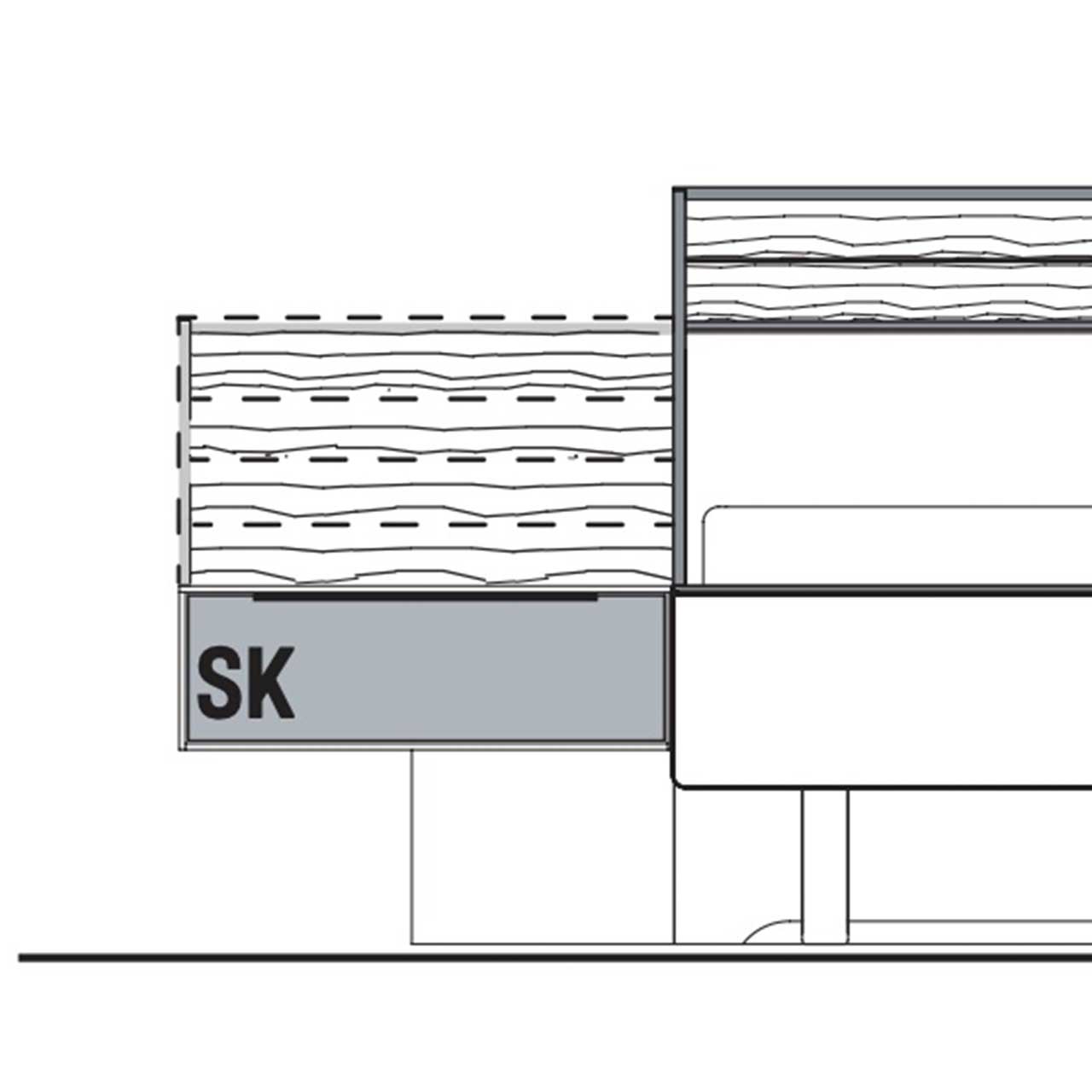 WSM 4300 Konsole je 1 Schubkasten 55 cm