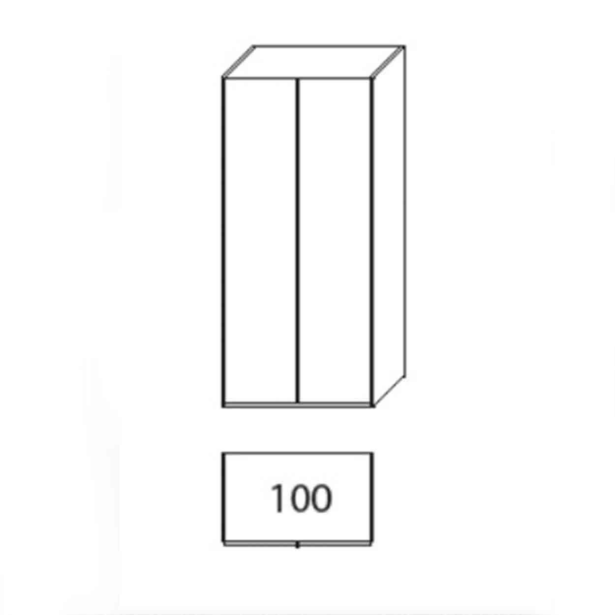 WSL 8800 Kleiderschrank 2-türig mit Lacktür