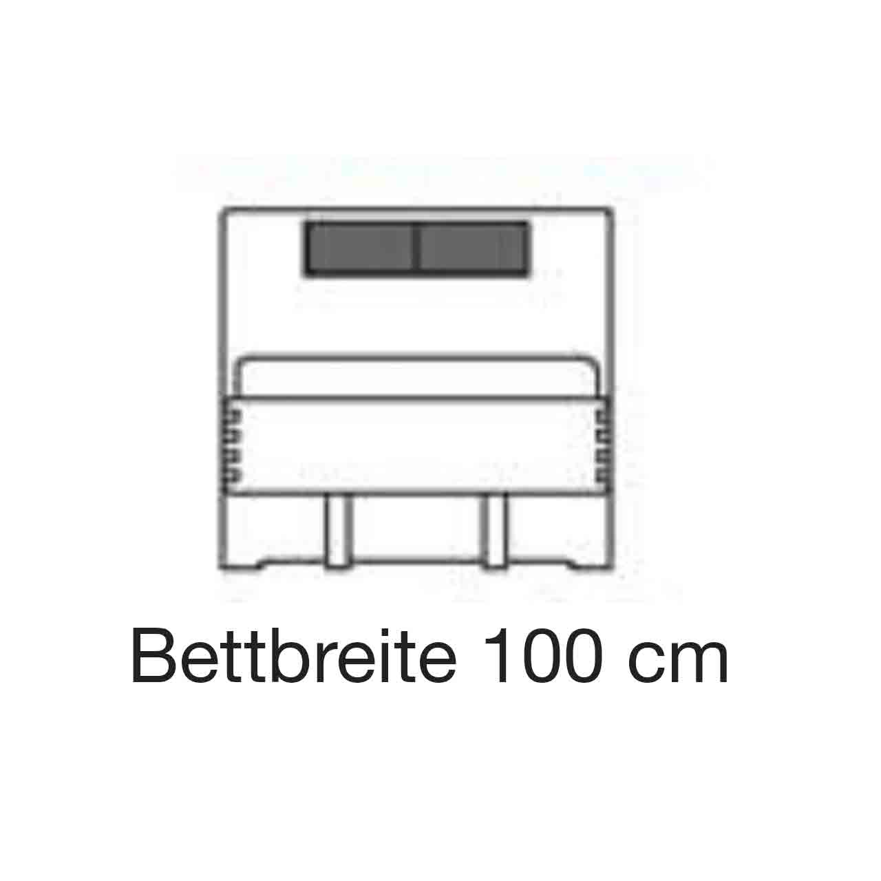Bett Maßzeichnung B 100 x T 200 cm Bett Maßzeichnung B 100 x T 200 cm
