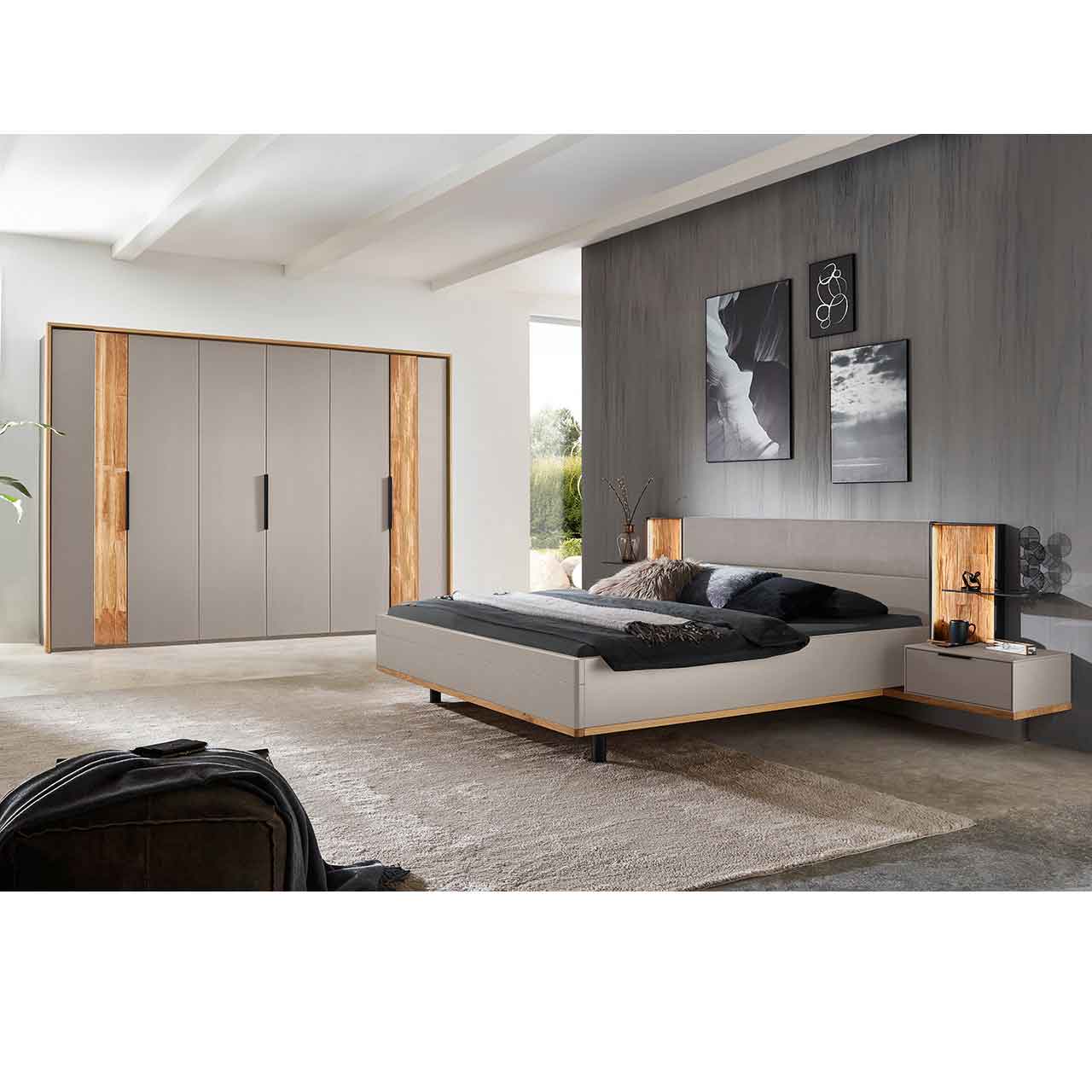 Wöstmann WSL 8800 - Schlafzimmer inkl. Kleiderschrank mit Spaltholztür bündig Wöstmann WSL 8800 - Schlafzimmer inkl. Kleiderschrank mit Spaltholztür bündig