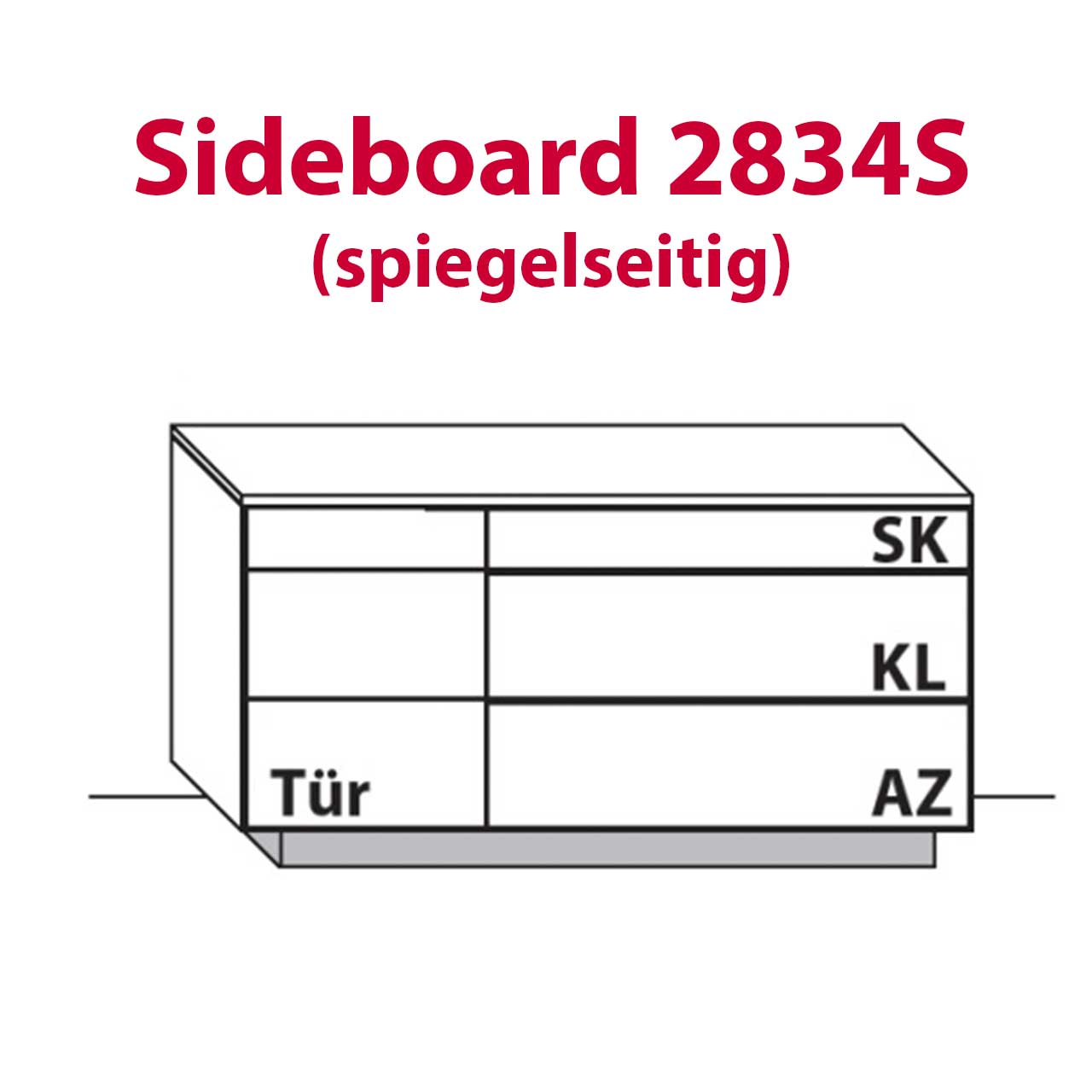 Sideboard Technische Zeichnung