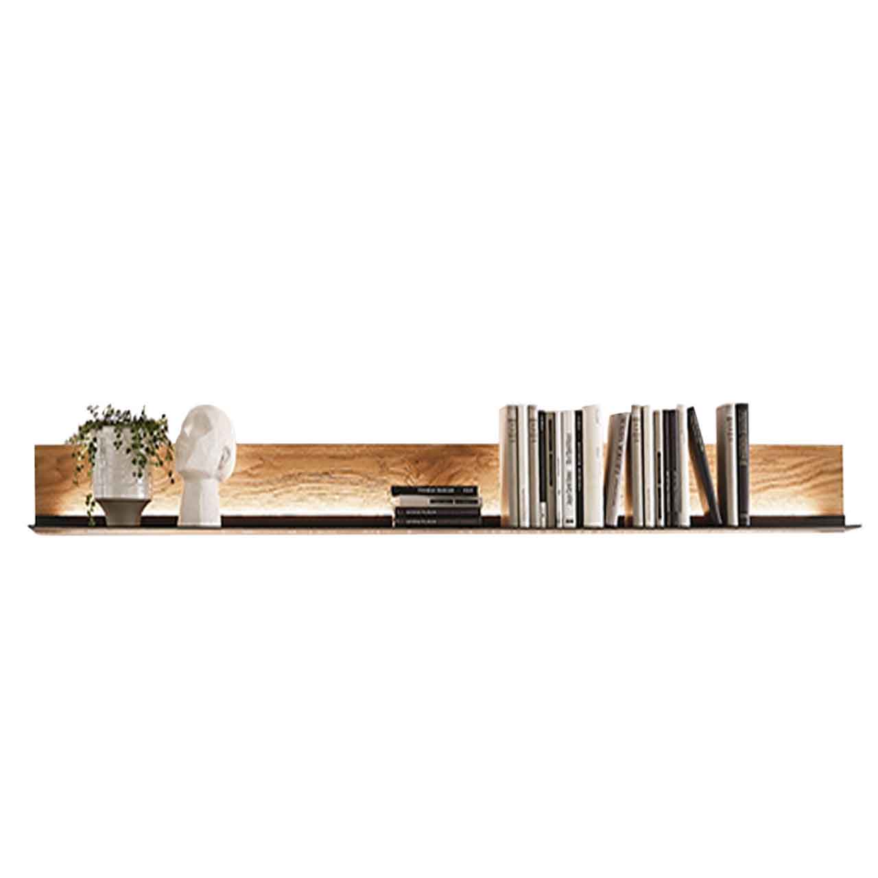WM 2250 - Wandboard WM 2250 - Wandboard aus Wildeiche mit einer Metall Ablage mit LED Beleuchtung.