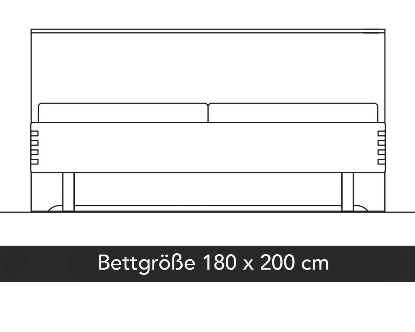 WSM 4400 Bett 180x200 cm - 1180 