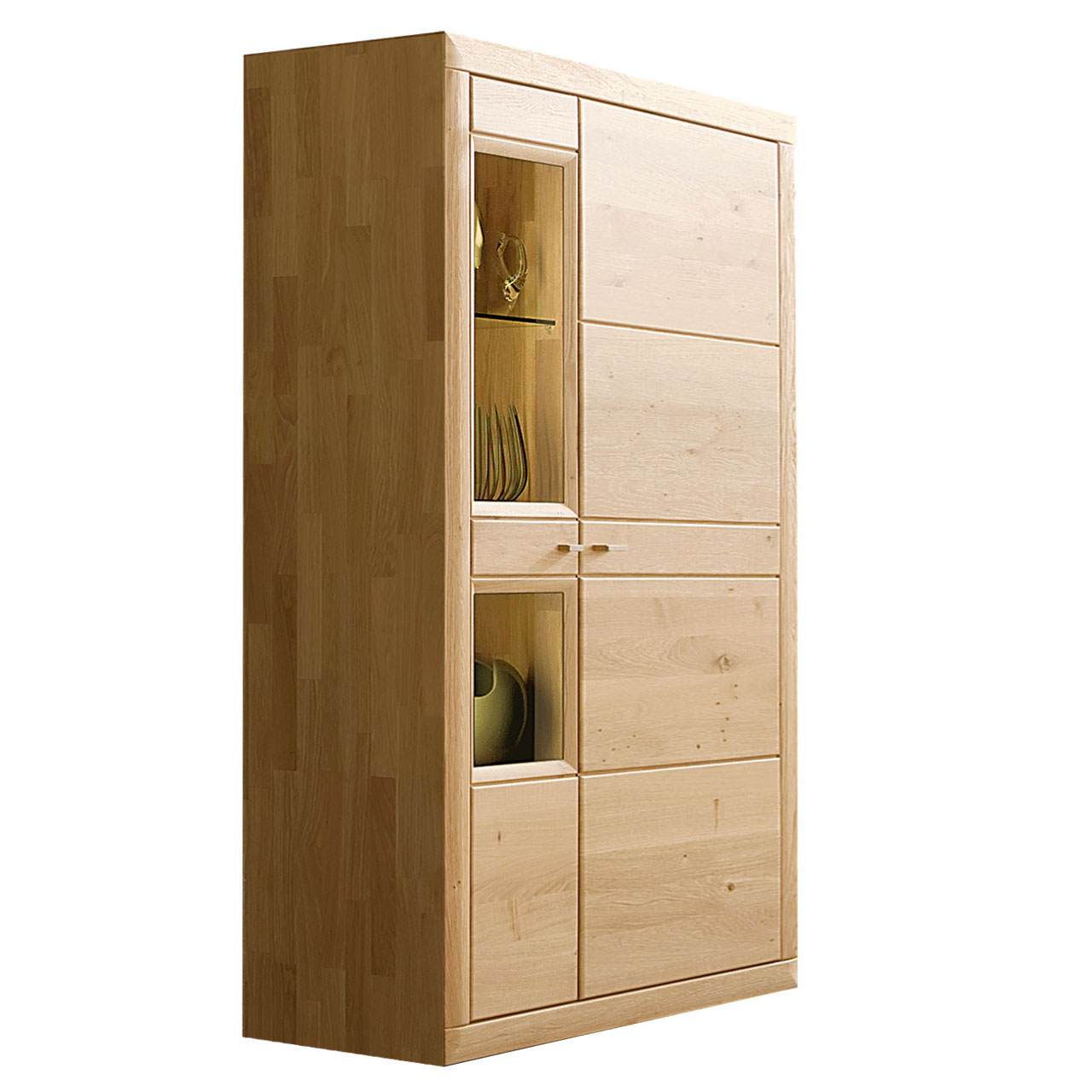 WM-aurum-kombi-schrank-4033-1 WM Aurum Kombinationsschrank, mit zwei Vitrinen Nischen.