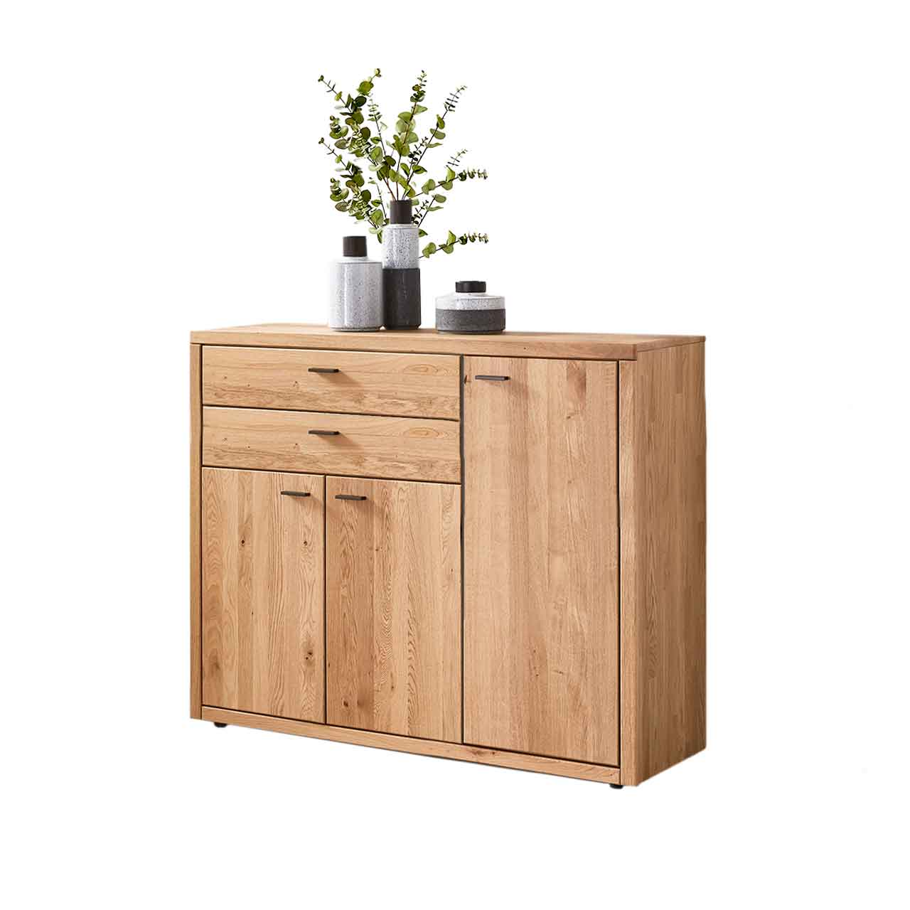 WM 2250 - Highboard 3244 WM 2250 - Highboard 3244 in Wildeiche, mit Holztür und zwei Schubkästen und zwei Holztüren.