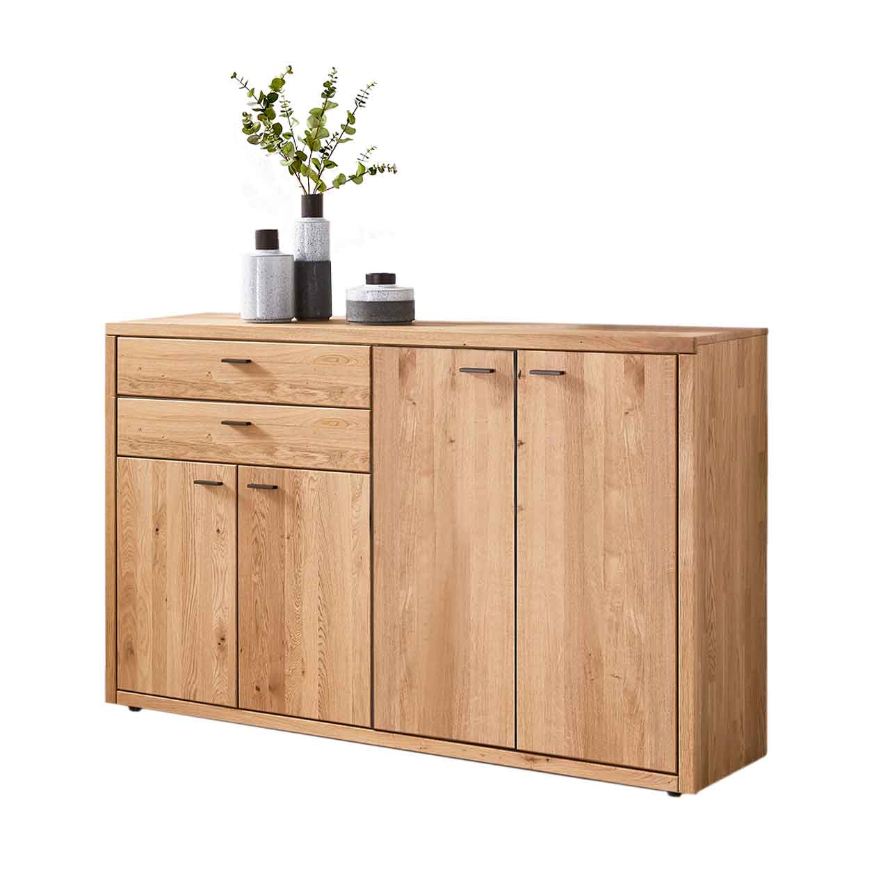 WM 2250 - Highboard 3644 WM 2250 - Highboard 3644 in Wildeiche, mit doppelter Holztür und zwei Schubkästen und zwei Holztüren unter den Schubkästen.
