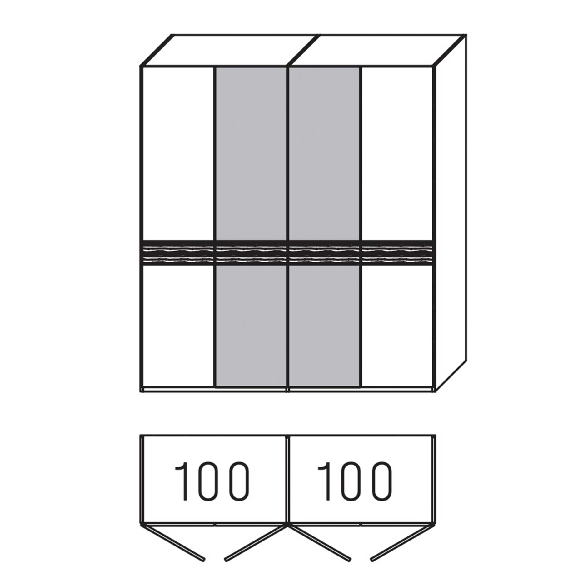 WSM 4300 - Drehtürenschrank Erle B 201,9 / H 223,3 - 6204-PGE WSM 4300 - Drehtürenschrank Erle B 201,9 / H 223,3 - 6204-PGE