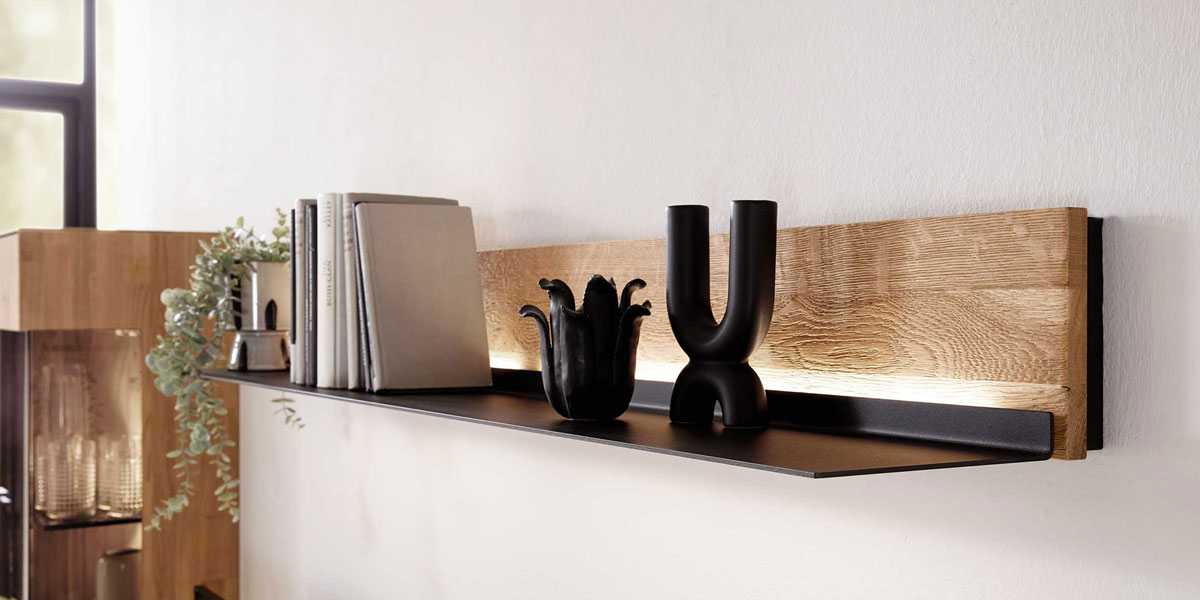 Wöstmann Wandboarde Wandborde von der Firma Wöstmann bringen Stil und Funktionalität in Ihr Zuhause, mit hochwertigen Materialien in Wildeiche, Glas oder Metall, ob beleuchtet oder lieber mit Ihrem Lieblings-Akzent kombiniert, hier finden Sie alles.