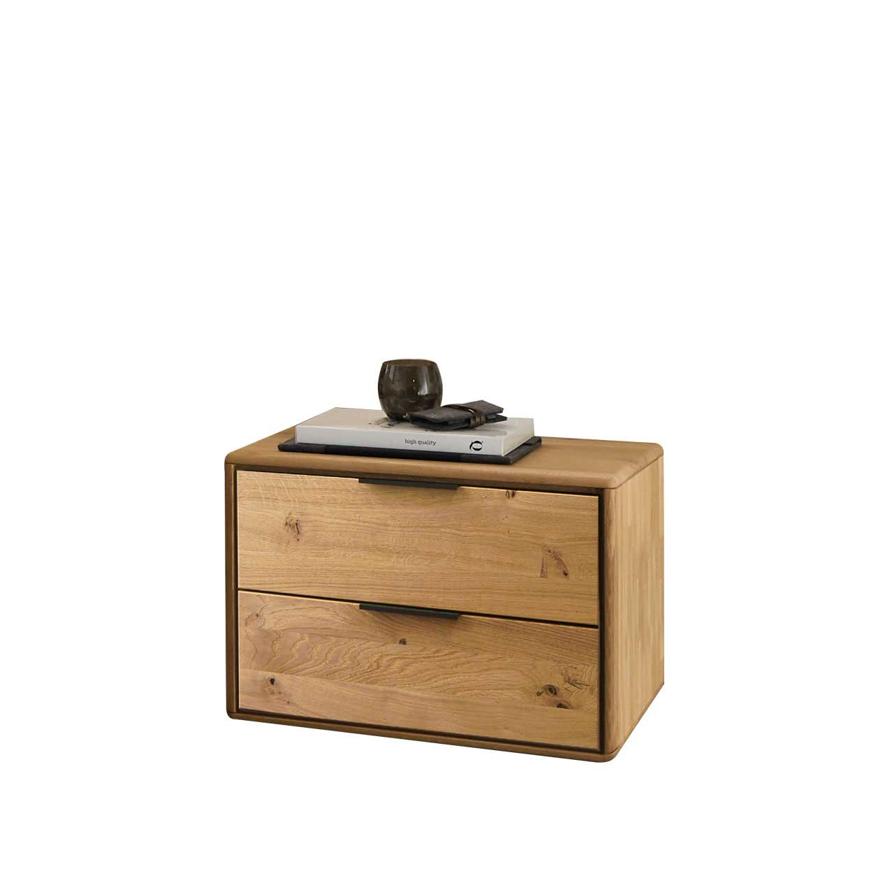 WSM 1600 Konsole 2 Schubkästen Konsole mit 2 Schubkästen, Korpus und Front in Wildeiche.