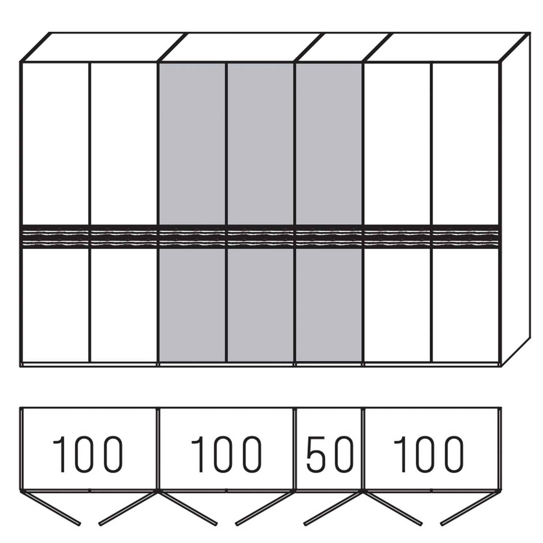 WSM 4300 - Drehtürenschrank Erle B 351,9 / H 223,3 - 6207-PGE WSM 4300 - Drehtürenschrank Erle B 351,9 / H 223,3 - 6207-PGE